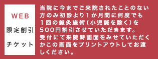 WEB限定割引チケット